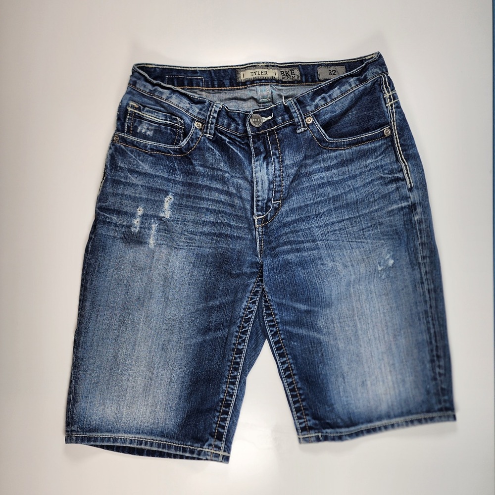 BKE Tyler Men's Distressed Denim Shorts Y2K Streetwear Skater Size 32